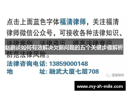 赵鹏谈如何有效解决欠薪问题的五个关键步骤解析